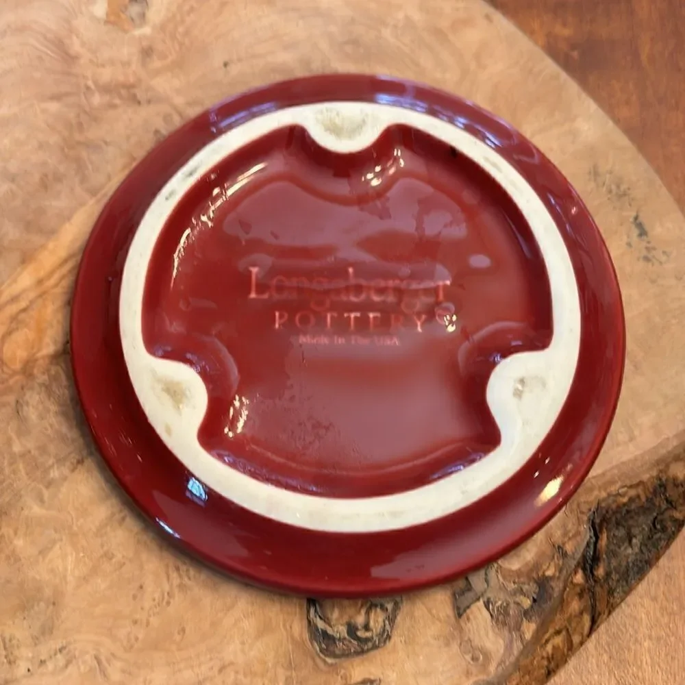 Longaberger Pottery Crock with Coaster Lid